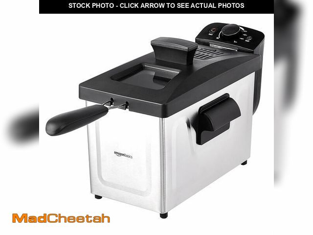 Lot 74-13563718 - Basics 3.2-Qt (3.0L) Electric Deep Fryer with Adjustable Temperature Control, Easy Draining Basket, ...