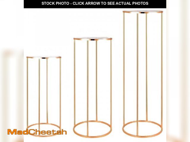 Lot 74-11980865 - Lykvrii Cylinder Pedestal Stand for Party Metal 3pcs, Cilindros Para Decoraciones De Fiestas, Round ...
