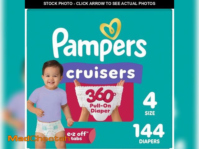 Lot 74-14582031 - Diapers - Cruisers 360 - Size 4, 144 Count, Babyproof up to 100% Leakproof Pull-On Diaper - UNUSED