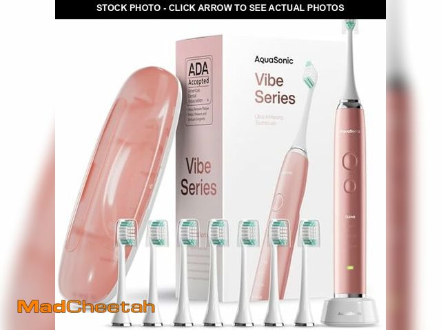 Lot 74-12709354 - Aquasonic Vibe Series Ultra-Whitening Toothbrush Ã¢â¬â ADA Accepted Electric Toothbrush - 8 Brush...