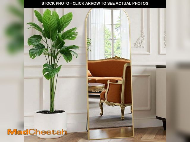 Lot 74-14585251 - EDX Arched Full Length Mirror 59"x16" Full Body Mirror Rectangle Free Standing Wall Mounted Leaning ...