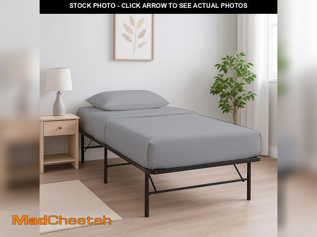 Lot 74-11548440 - Cot Sheets Set (30" X 75") 4 PCs 400 Tc with 6 Inch Deep Pocket Light Grey Solid - Cot Sheets for Da...