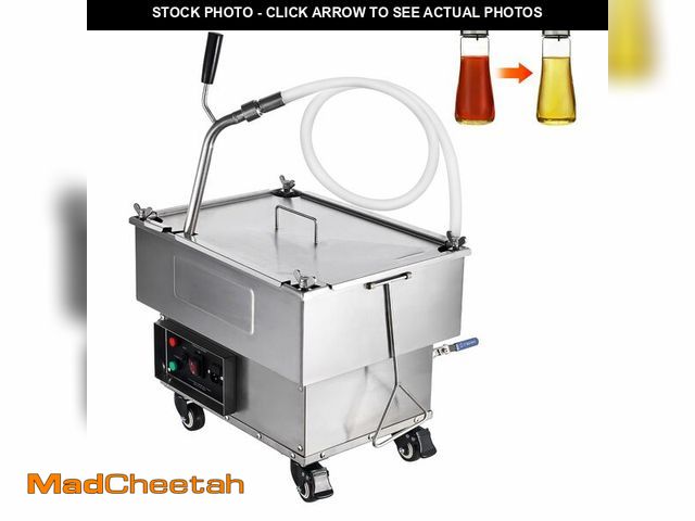 Lot 74-13789034 - VEVOR Deep Fryer Filter 18 L/44 LBS/5.8 Gal, Frying Oil Filter System Machine 300W, Deep Fryer Oil F...