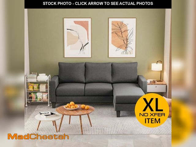 Lot 74-12936923 - Furmax 70" Convertible Sectional Sofa Couch 3-Seat L-Shaped Small Sofa Couch with Reversible Chaise ...
