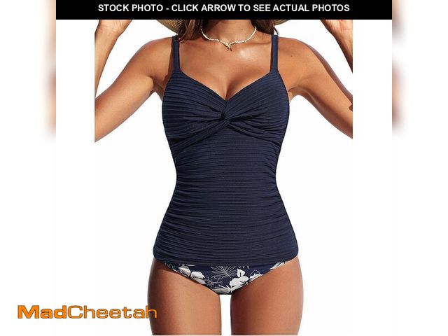 Lot 74-14209383 - Hanna Nikole Two Piece Swimwear Vintage Tankinis 2026 Ruched Womens Swimsuit with Briefs High Waiste...