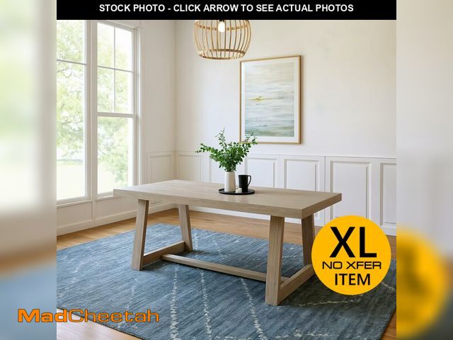 Lot 74-12693364 - Plank+Beam 72 Inch Farmhouse Dining Table, Solid Wood Rustic Kitchen Table, Large Wooden Rectangular...