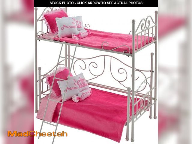 Lot 74-12136767 - Badger Basket Metal Doll Loft Bed with Daybed for 18 Inch Dolls - Includes Ladder, Bedding &amp; Pil...