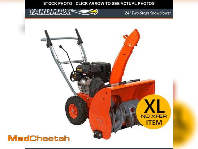 Lot 74-13822274 - YARDMAX 24 in. 212cc Two-stage Self-propelled Gas Snow Blower with Push-button Electric Start - UNUS...
