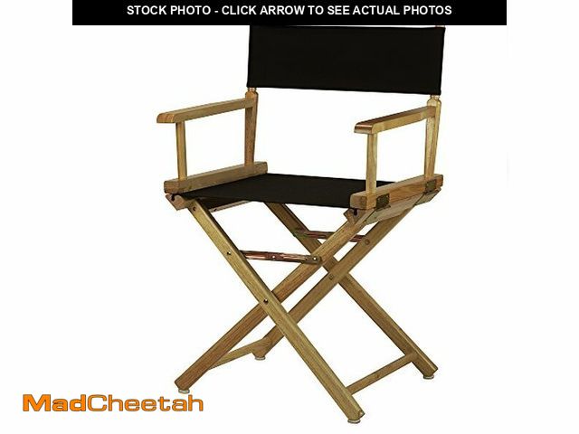 Lot 74-12759968 - Casual Home 18" Director's Chair Natural Frame with Black Canvas - UNUSED