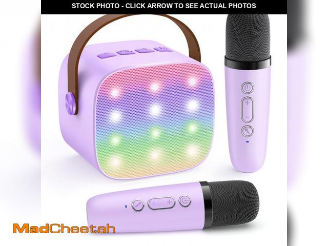 Lot 74-12053484 - YLL Mini Karaoke Machine with 2 Wireless Microphones, TOP Kids Gifts for Girls Ages 3, 4, 5, 6, 7, 8...