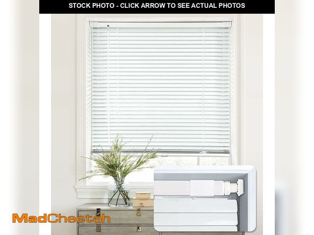 Lot 74-13214219 - LazBlinds No Tools-No Drill 1" Aluminum Mini Blinds, Cordless Blinds for Indoor Windows, Light Filte...