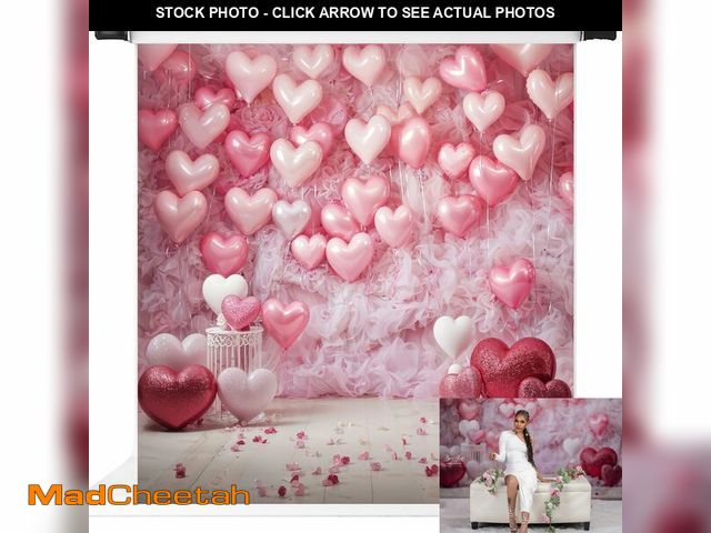 Lot 74-13549818 - Valentines Backdrops for Photography Kate Valentine's Day Backdrop Pink Heart Photo Backdrops Girls ...