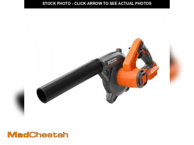 Lot 74-12365441 - RIDGID 18V Lithium-Ion Cordless Compact Jobsite Blower with Inflator/Deflator Nozzle tool only - USE...