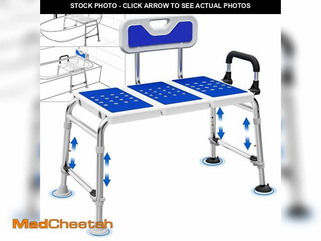Lot 74-13543822 - Heavy Duty Width Adjustable Bath Tub Transfer Shower Bench for Inside Tub Extended Shower Chair - US...