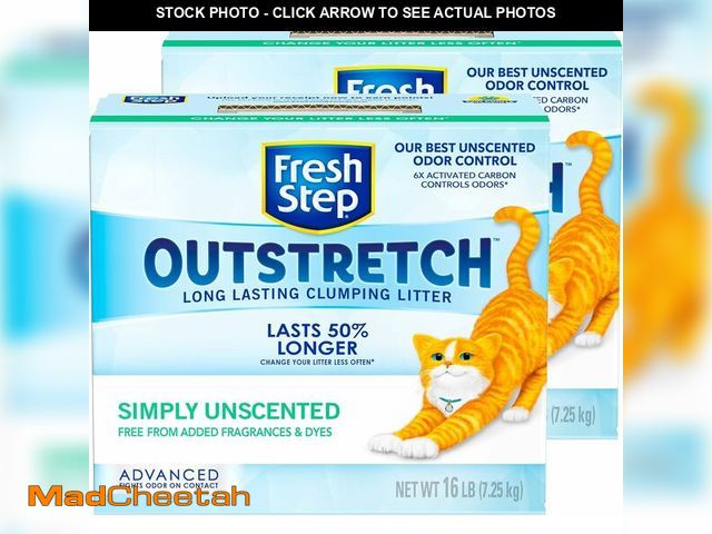 Lot 74-12828906 - Fresh Step Outstretch Advanced Long Lasting Clumping Litter Simply Unscented, Activated Charcoal Lit...