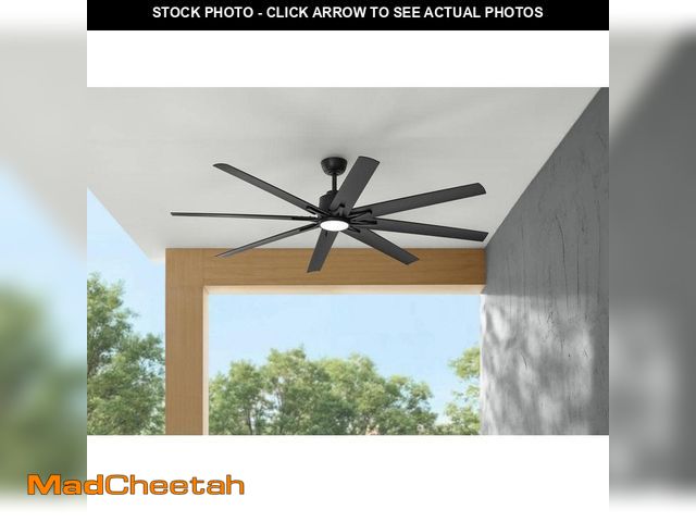 Lot 74-12692454 - Home Decorators Collection Kensgrove II 72 in. Smart Indoor/Outdoor Matte Black Ceiling Fan with Rem...