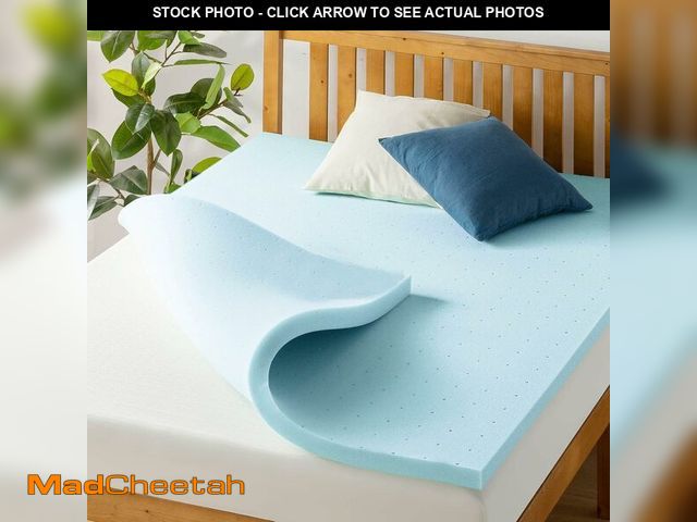Lot 74-13041184 - Best Price Mattress 1.5 Inch Ventilated Memory Foam Mattress Topper, Cooling Gel Infusion, CertiPUR-...