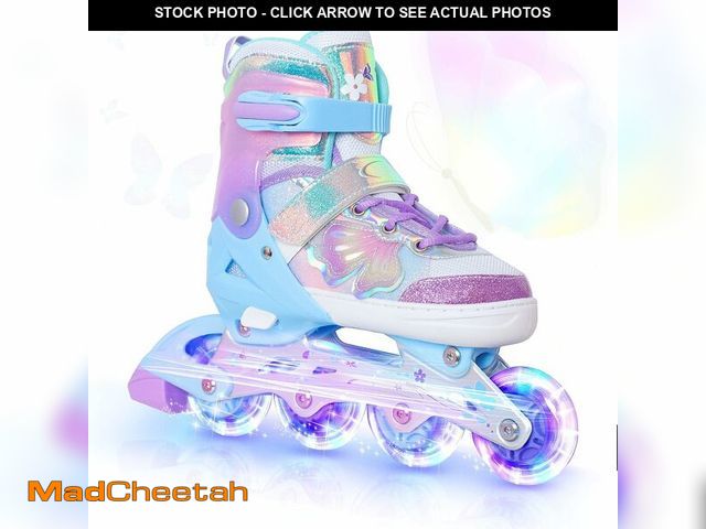 Lot 74-14149302 - Kids Inline Skates for Girls and Boys -Purple Blades Roller for Kids Age 4 5 6 7- Adjustable All Lig...