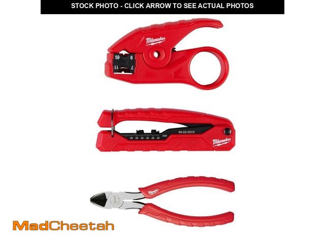 Lot 74-12557624 - *DIRTY/MISSING WIRE CUTTERS* Milwaukee Coax Cable Installation Tool Set with Zipper Pouch *DIRTY/MIS...