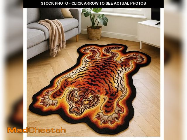 Lot 74-14270921 - Ovimyne Tibetan Tiger Rug 5.24x2.95ft Ã¢â¬â Cool Rug for Living Room, Bedroom, Lounge or Game Roo...
