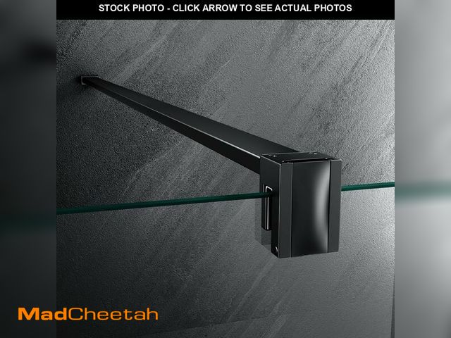 Lot 74-14348271 - Shower Glass Support Bar, Stainless Steel Shower Door Support Arm with Foldable Hook, Adjustable Sup...