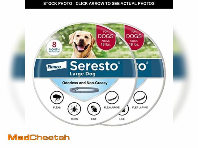 Lot 74-13629916 - Seresto Large Dog Vet-Recommended Flea &amp; Tick Treatment &amp; Prevention Collar for Dogs Over 18...
