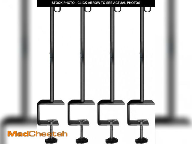 Lot 74-12119216 - Outdoor String Light Poles 4 Pack 31.5" for Garden Backyard Deck Fence Railing EavesÃ¯Â¼ÅHanging Bi...