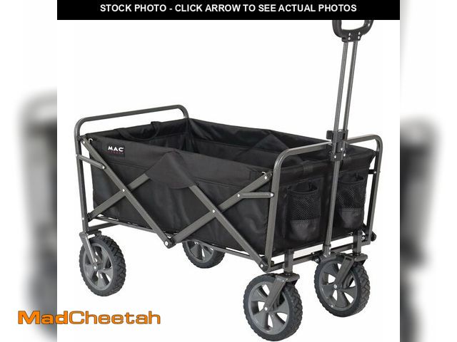 Lot 74-13733850 - Mac Sports Collapsible Folding Outdoor Utility Wagon, Black - UNUSED
