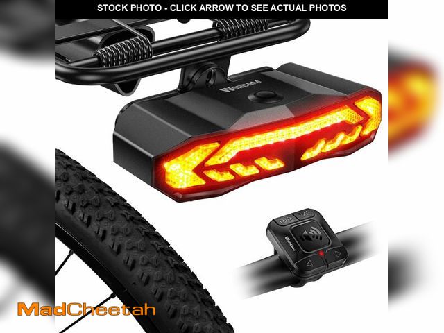 Lot 74-14433915 - WSDCAM Smart Bike Tail Light for Cargo Rack with Turn Signals and Brake Light, Auto On/Off USB Recha...