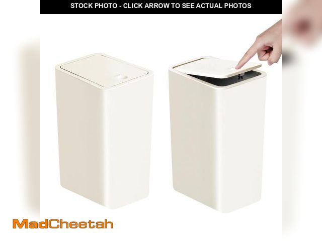 Lot 74-12314113 - TIPGO Bathroom Trash Can with Lid, 10 Liter/ 2.6 Gallon Slim Garbage Can, Small Trash Bin Waste Bask...