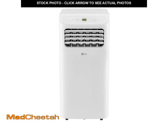 Lot 74-12559329 - LG 6,000 (DOE) BTU 115-Volt Portable Air Conditioner Cools 250 Sq. Ft. with Dehumidifier and LCD Rem...