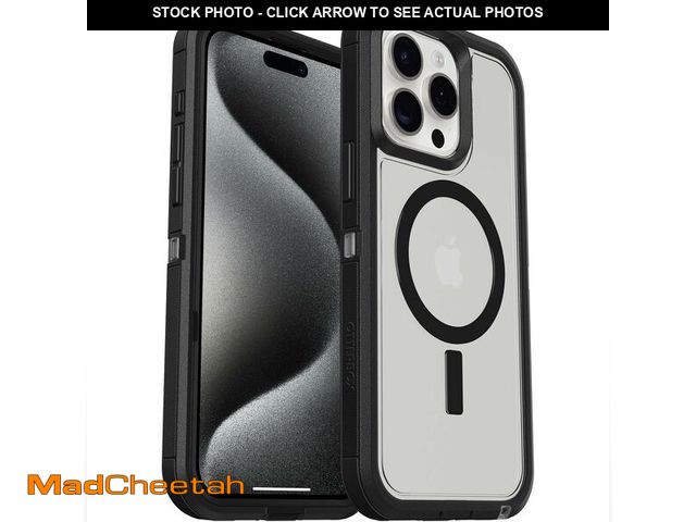 Lot 74-12715684 - OtterBox iPhone 15 Pro Max Defender Series XT Case with MagSafe, Screenless, Rugged - Non-Retail Pac...