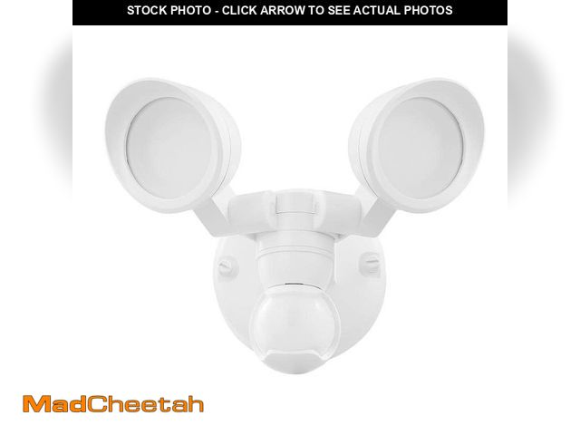 Lot 74-12692220 - Defiant MaxDetect 240ÃâÃÂ° White Motion Sensing Wired Outdoor 2-Head LED Security Flood Light 14...