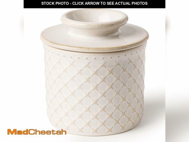 Lot 74-13959754 - DOWAN French Butter Crock for Counter with Water, Ceramic Butter Dish with Lid for Countertop, Butte...