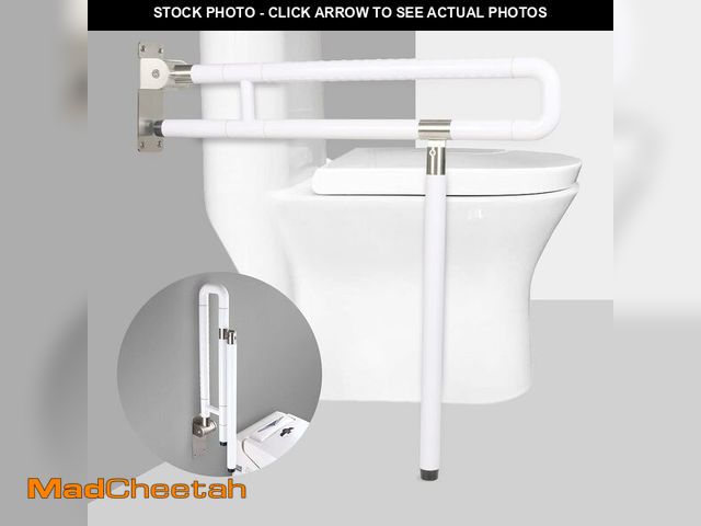 Lot 74-14260175 - Foldable Toilet Grab Bar with Leg Support, Handicap Grab Bars for Bathroom, Toilet Safety Rails for ...