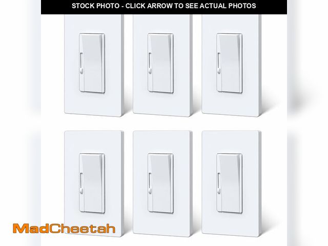 Lot 74-12709905 - BESTTEN Super Slim Dimmer Light Switch, Quiet Rocker, Single Pole or 3 Way Dimmable Switch, Max 300W...