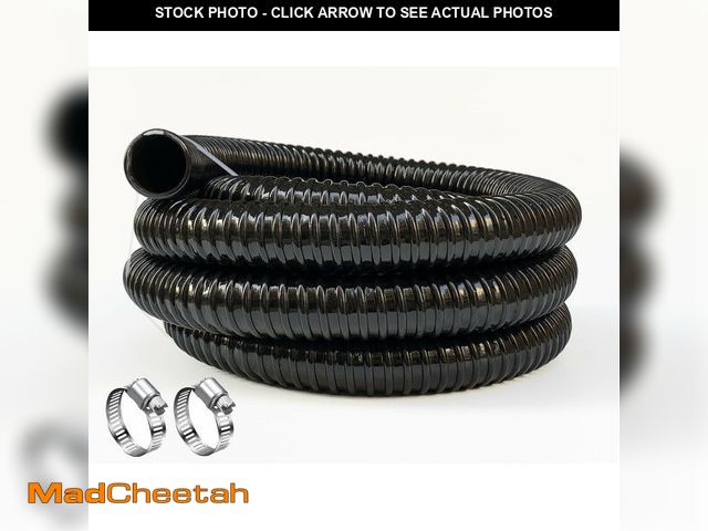 Lot 74-13629008 - Pond Tubing 1 1/4"Id Black Plastic Corrugated Water Hose Strong Flexible Sump Pump Drain Hose Pipe 1...