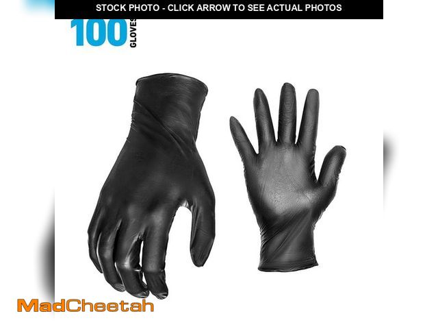 Lot 74-12831434 - GORILLA GRIP 100-Count 4mil Disposable Nitrile Work Gloves - Large - UNUSED