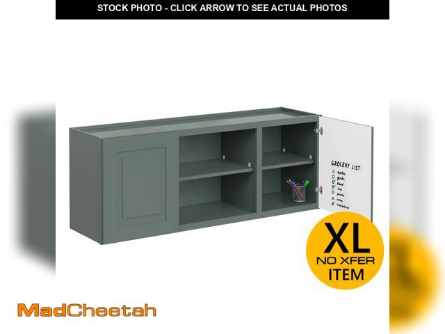 Lot 74-14326695 - MILL'S PRIDE Greenwich Aspen Green 23 in. H x 60 in. W x 12 in. D Plywood Laundry Room Wall Cabinet ...