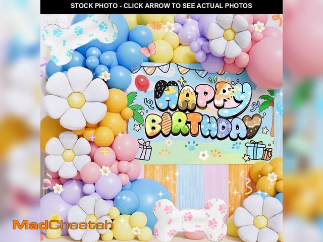 Lot 74-12601801 - Daidle Blue Birthday Decorations for Girl, Birthday Party Decorations Pack with Balloons Arch, Bones...