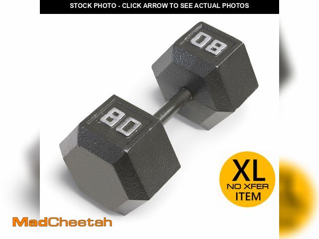 Lot 74-13674454 - Marcy 80lb Cast Iron Hex Dumbbell, Single, IV-2080 - UNUSED