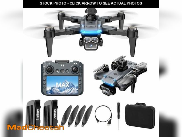 Lot 74-14205519 - 4K Drone with Camera for Adults, FPV Foldable Quadcopter with 4.3" Screen Remote Controller, Brushle...