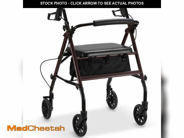 Lot 74-14350192 - Naipo Mobility Rollator Walker for Seniors with Seat, Foldable Rolling Medical Walker with 6 inch Wh...