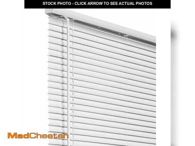 Lot 74-12671063 - CHICOLOGY Mini Blinds for Indoor Windows - 52"W x 48"H, White Horizontal Vinyl Blinds | Cordless | E...