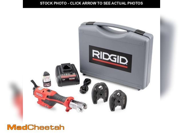 Lot 74-13039438 - RIDGID RP 115 Mini Press Tool Kit for 1/2 in. - 3/4 in. Copper &amp; Stainless Fittings with 12V Li-...