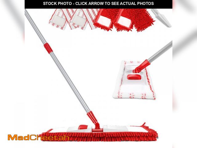 Lot 74-12117856 - MASTERTOP Microfiber Mop for Floor Cleaning, Flat Dust Mop for Home and Kitchen, Adjustable Stainles...