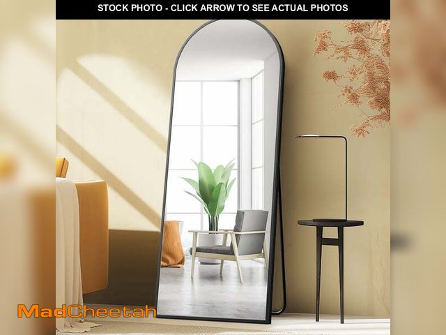 Lot 74-12801345 - CONCETTA 64"x21" Arched Full Length Mirror, Full Body Standing Mirror Floor Mirrors, Black - UNUSED