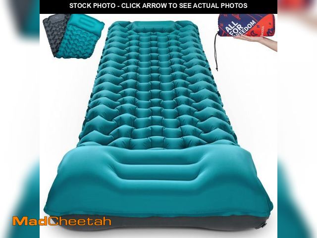 Lot 74-11743472 - AKSOUL Camping Sleeping Pad with Pillow: Extra Thick 3.9 inch Ultralight Self Inflating Air Mat, Com...