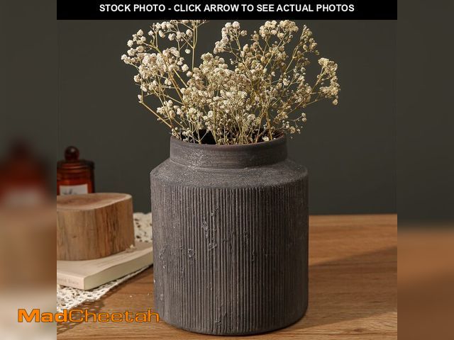 Lot 74-12977406 - Rustic Vases for Home Decor. Ceramic Vase for Dining Table Decor. Terracotta Decorative Vase 6.1IN. ...