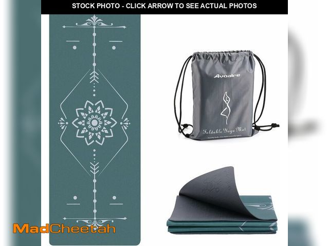 Lot 74-14206373 - Avoalre Yoga Mat Foldable - Textured Non Slip Exercise Mat -Travel Lightweight Hot Yoga Mat with Car...